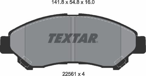 Textar 2256101 - Brake Pad Set, disc brake car-mod.net