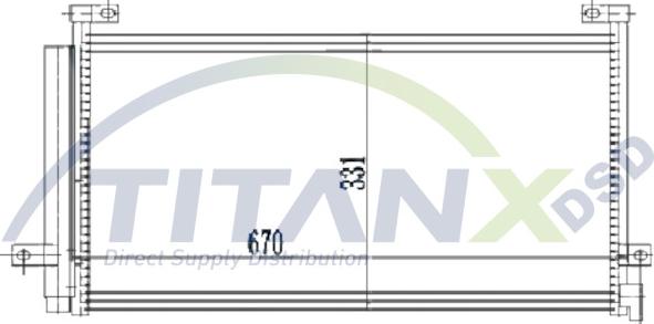 TITANX CD129010 - Condenser, air conditioning car-mod.net