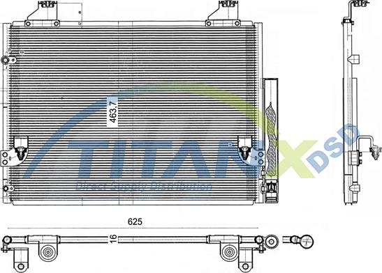 TITANX CD709001 - Condenser, air conditioning car-mod.net