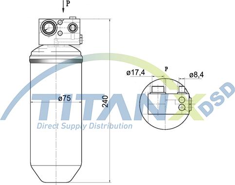 TITANX DR149001 - Dryer, air conditioning car-mod.net