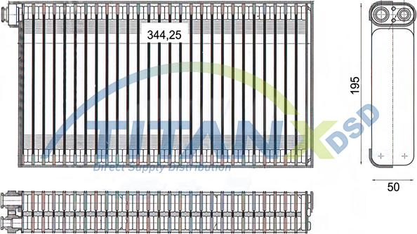 TITANX EV149002 - Evaporator, air conditioning car-mod.net