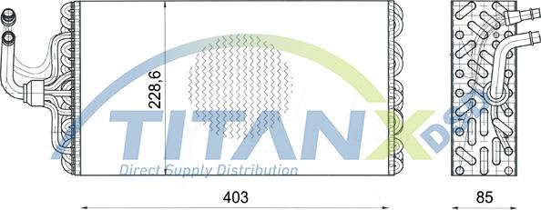 TITANX EV159002 - Evaporator, air conditioning car-mod.net