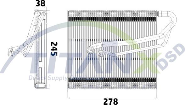 TITANX EV119004 - Evaporator, air conditioning car-mod.net