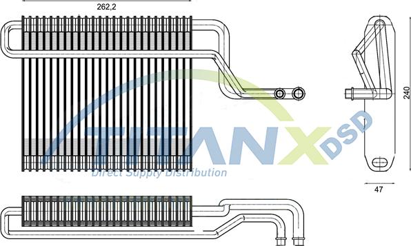 TITANX EV119003 - Evaporator, air conditioning car-mod.net