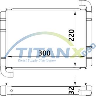 TITANX HT149001 - Heat Exchanger, interior heating car-mod.net