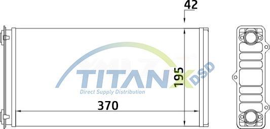 TITANX HT179001 - Heat Exchanger, interior heating car-mod.net