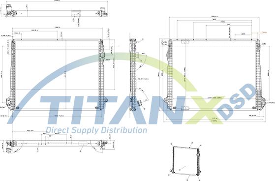TITANX RX149007 - Radiator, engine cooling car-mod.net