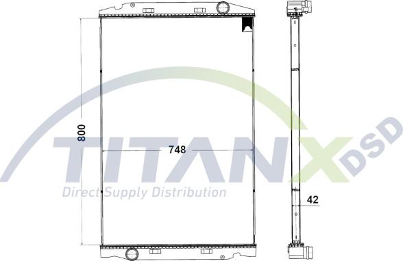 TITANX RX159006 - Radiator, engine cooling car-mod.net