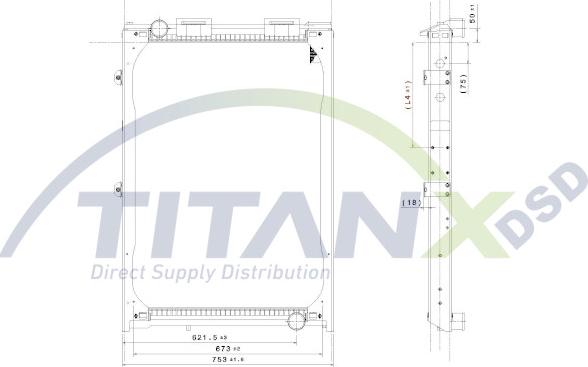 TITANX RX139006 - Radiator, engine cooling car-mod.net