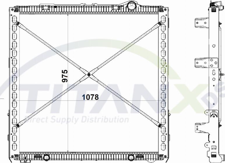 TITANX RX179014 - Radiator, engine cooling car-mod.net