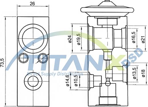 TITANX XV149001 - Expansion Valve, air conditioning car-mod.net