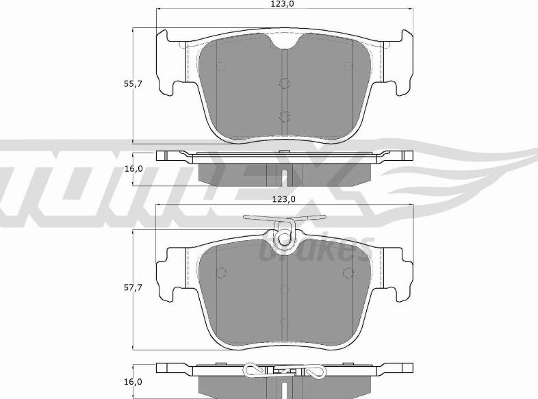 TOMEX brakes TX 60-10 - Brake Pad Set, disc brake car-mod.net