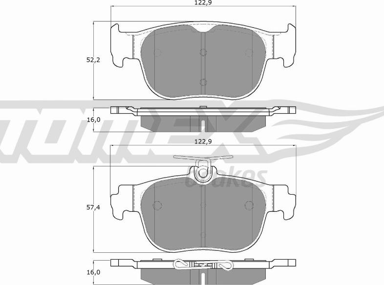 TOMEX brakes TX 60-11 - Brake Pad Set, disc brake car-mod.net