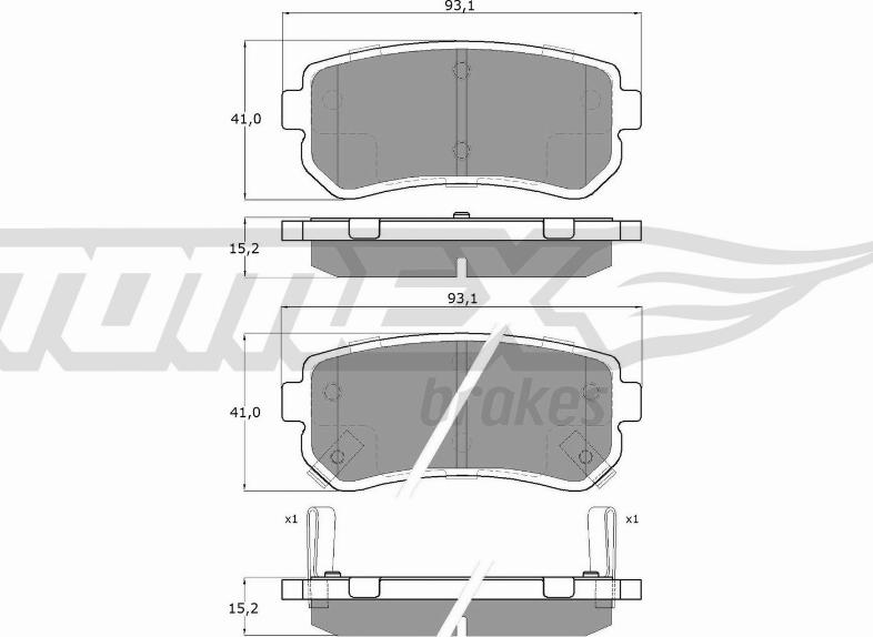 4U Autoparts 37371HY - Brake Pad Set, disc brake car-mod.net