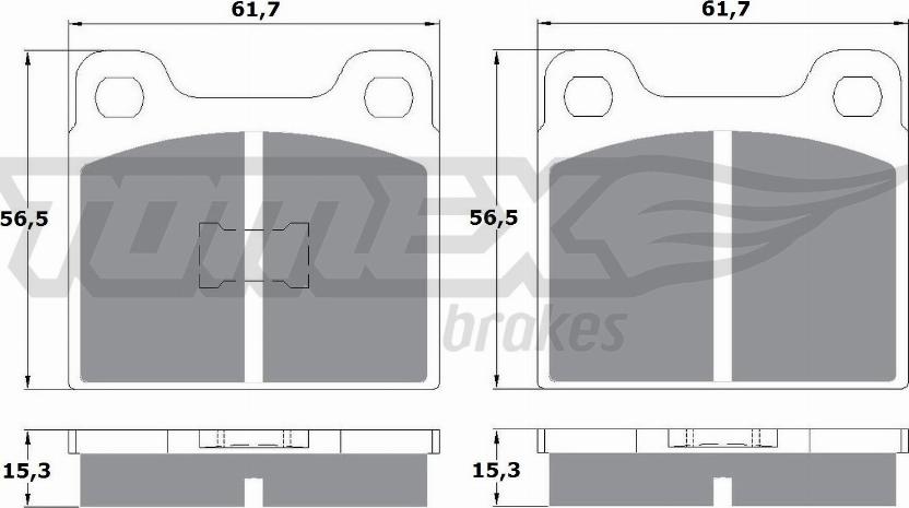 TOMEX brakes TX 10-16 - Brake Pad Set, disc brake car-mod.net