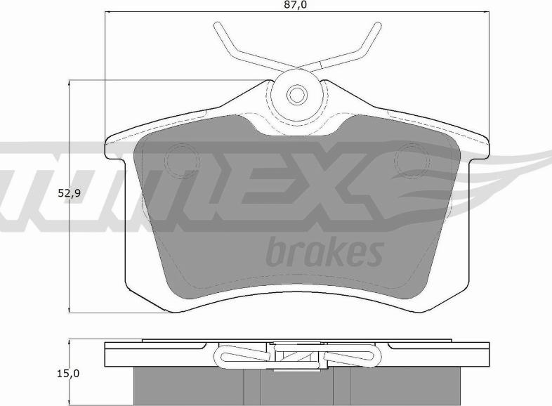 TOMEX brakes TX 10-78 - Brake Pad Set, disc brake car-mod.net