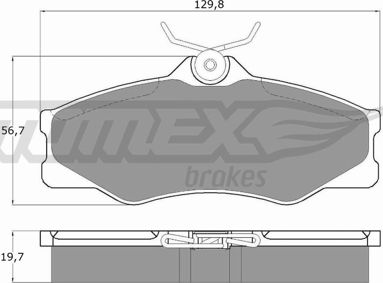 TOMEX brakes TX 11-66 - Brake Pad Set, disc brake car-mod.net