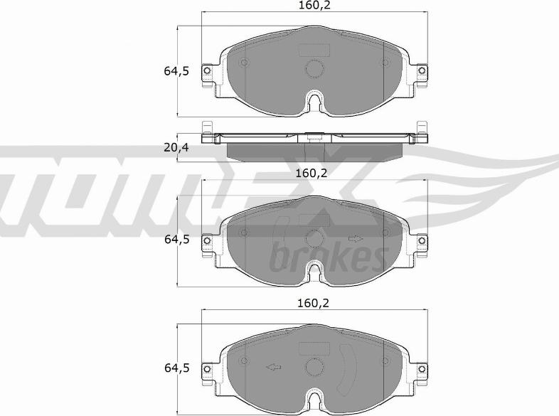 TOMEX brakes TX 18-05 - Brake Pad Set, disc brake car-mod.net