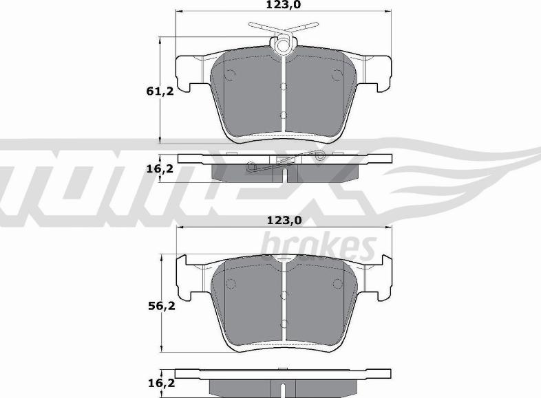 TOMEX brakes TX 17-05 - Brake Pad Set, disc brake car-mod.net