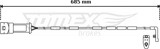 TOMEX brakes TX 31-08 - Warning Contact, brake pad wear car-mod.net