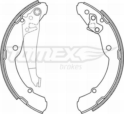 TOMEX brakes TX 21-04 - Drum Brake Shoe Set car-mod.net
