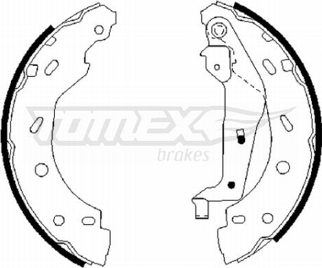 TOMEX brakes TX 21-75 - Drum Brake Shoe Set car-mod.net