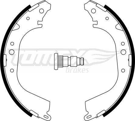TOMEX brakes TX 23-35 - Drum Brake Shoe Set car-mod.net