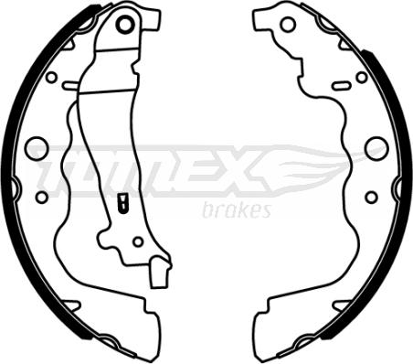 TOMEX brakes TX 22-18 - Drum Brake Shoe Set car-mod.net