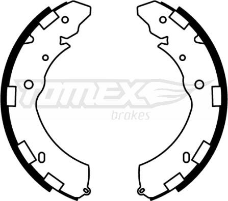 TOMEX brakes TX 22-37 - Drum Brake Shoe Set car-mod.net
