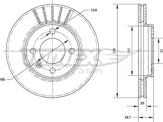 TOMEX brakes TX 70-46 - Brake Disc car-mod.net