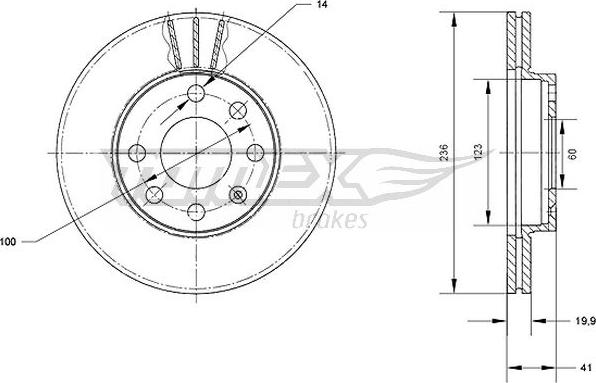 TOMEX brakes TX 70-08 - Brake Disc car-mod.net