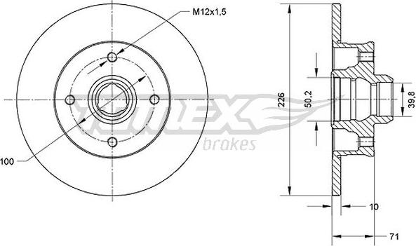 TOMEX brakes TX 70-71 - Brake Disc car-mod.net