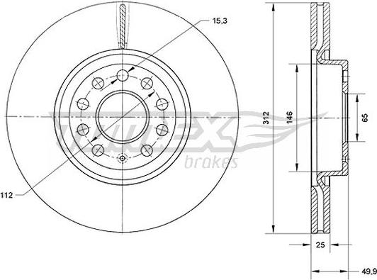TOMEX brakes TX 71-12 - Brake Disc car-mod.net