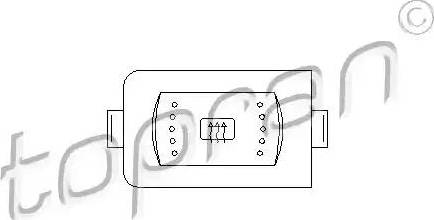 Topran 108 883 - Switch, rear window heating car-mod.net