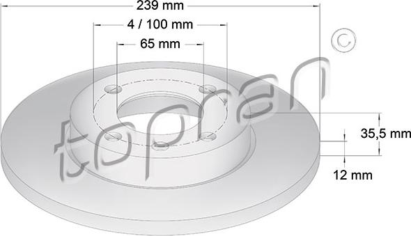 Topran 103 406 - Brake Disc car-mod.net