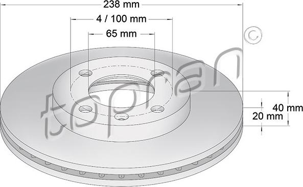 Topran 103 407 - Brake Disc car-mod.net