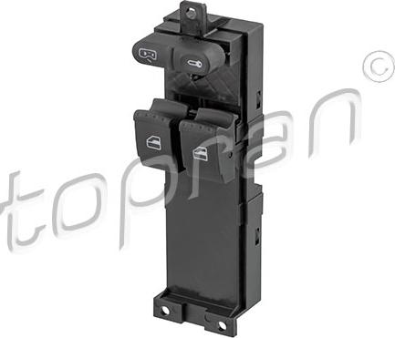 Topran 116 029 - Door lock switch, button car-mod.net