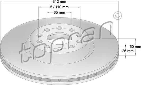 Topran 110 073 - Brake Disc car-mod.net