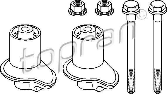 Topran 111 006 - Bearing Set, axle beam car-mod.net