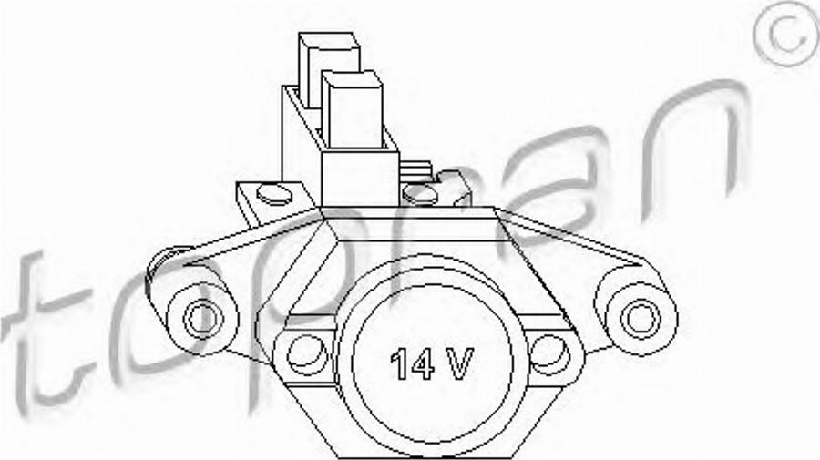 Topran 302 083 755 - Voltage regulator, alternator car-mod.net