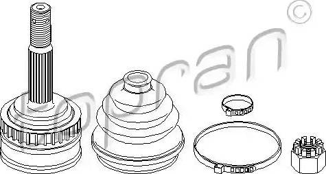 Topran 206 113 - CV Joint Kit, drive shaft car-mod.net