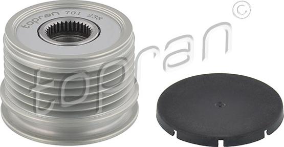 Topran 701 238 - Pulley, alternator, freewheel clutch car-mod.net