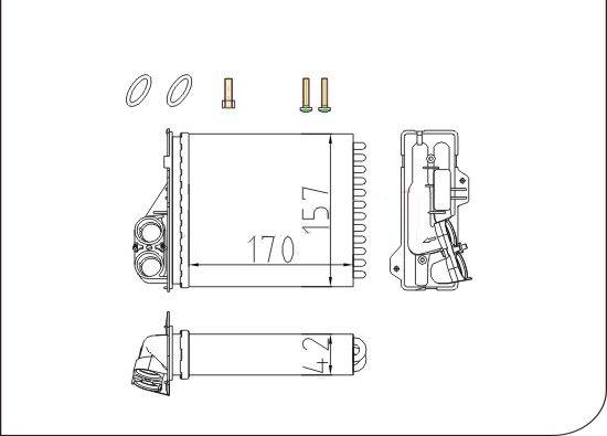 TQ TQ-43006398 - Heat Exchanger, interior heating car-mod.net