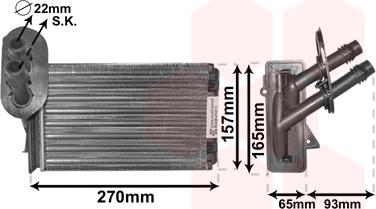 TQ TQ-58006173 - Heat Exchanger, interior heating car-mod.net
