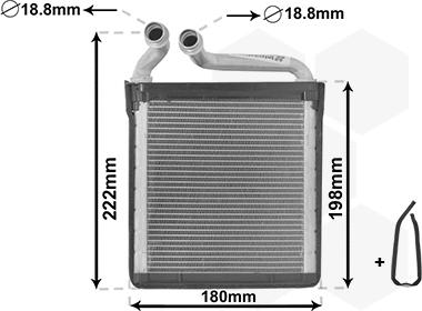 TQ TQ-58006256 - Heat Exchanger, interior heating car-mod.net