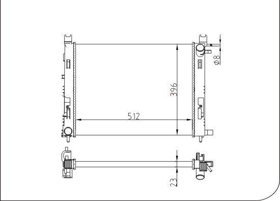TQ TQ-15002008 - Radiator, engine cooling car-mod.net