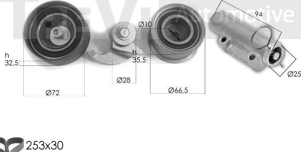Trevi Automotive KD1463 - Timing Belt Set car-mod.net