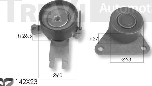Trevi Automotive KD1429 - Timing Belt Set car-mod.net