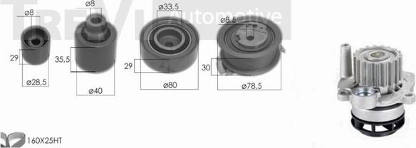Trevi Automotive KD1471HP - Water Pump & Timing Belt Set car-mod.net