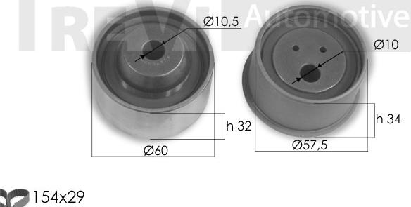 Trevi Automotive KD1349 - Timing Belt Set car-mod.net
